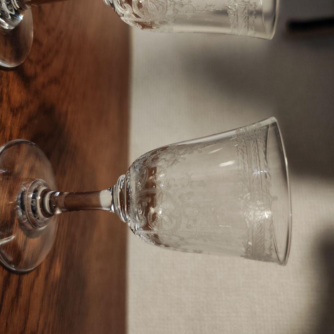 美品 オールドバカラ 2つ ワイングラス