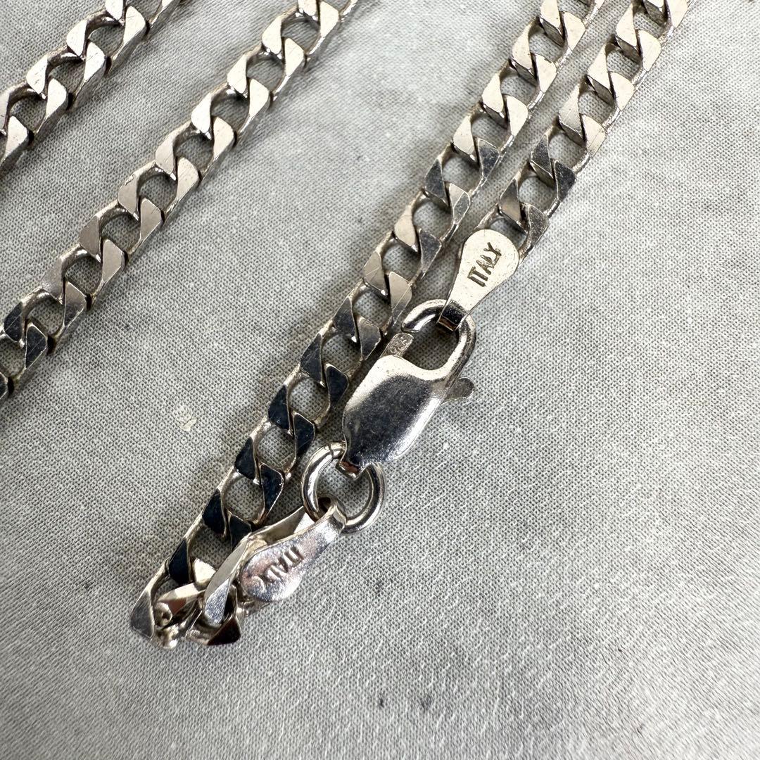 vintage italy ヴィンテージ シルバー925喜平チェーンネックレス