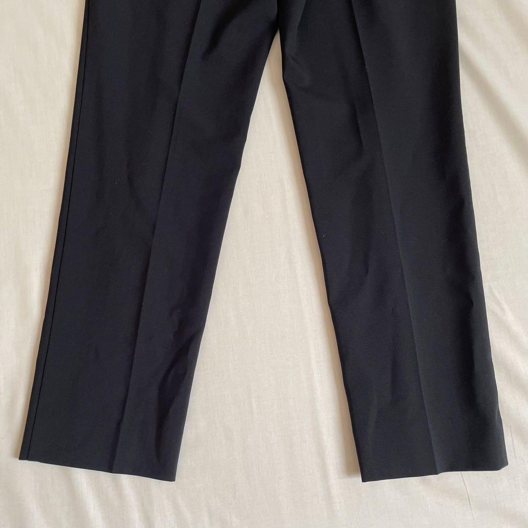 theory セオリー ノーカラー　パンツスーツ　ネイビー