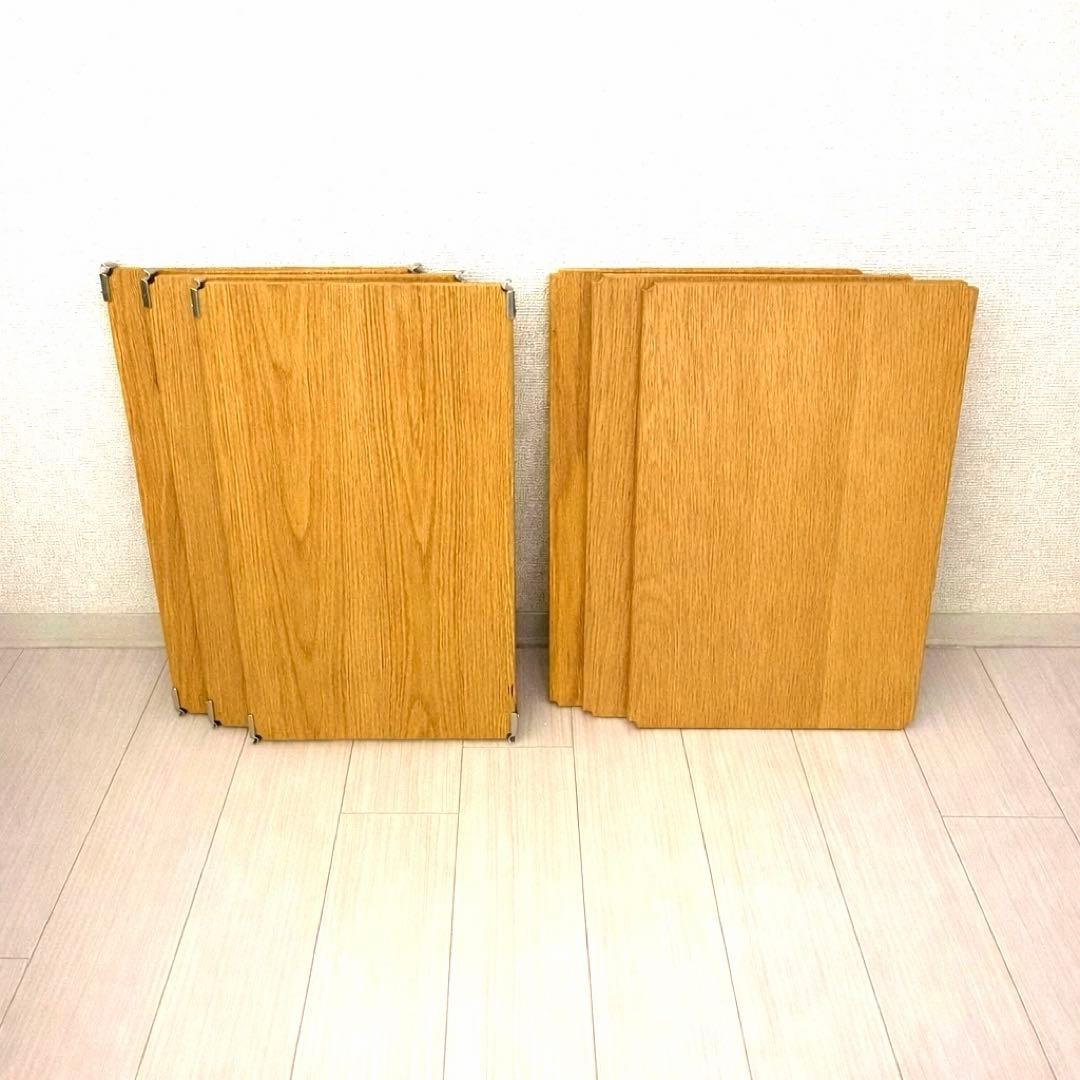 ステンレスユニットシェルフ棚　オーク材　幅56cm　6枚セット