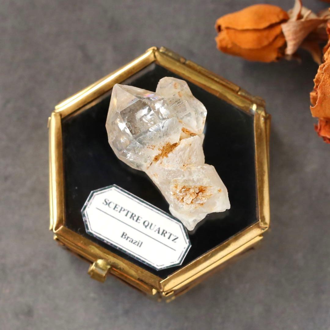 セプタークォーツ 松茸水晶 キノコ水晶 鉱物標本 原石 インテリア 王笏水晶