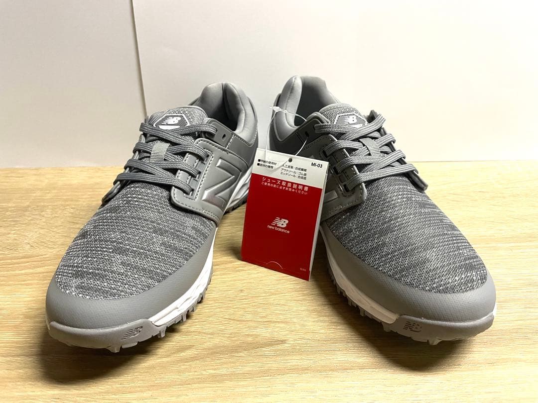 未使用 23cm D ニューバランス ゴルフシューズ WG4100GR グレー
