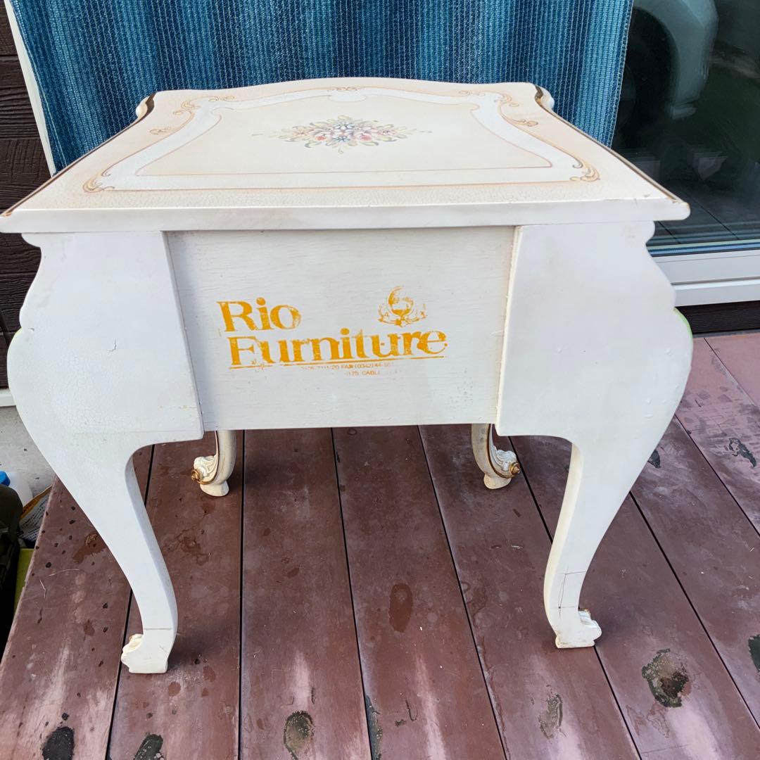 【中古品】RIO FURNITURE　ロココ調コンソールテーブル 引出し2段式