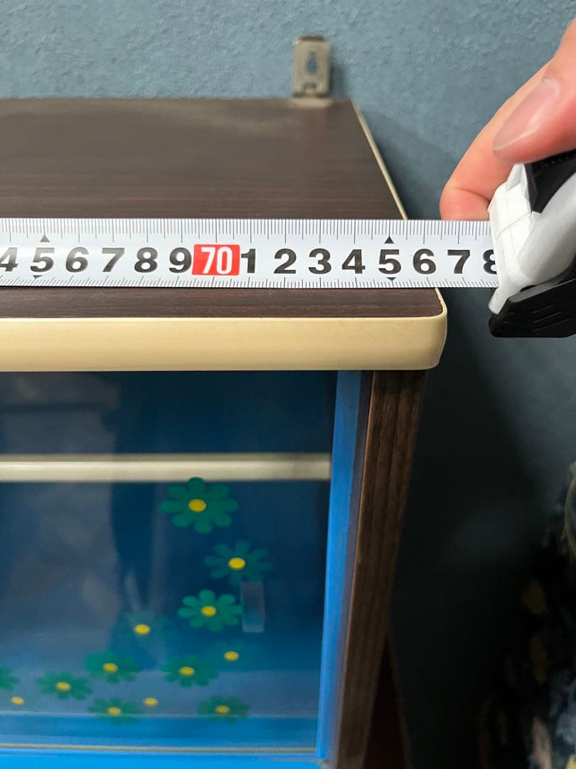 希少 釣り戸棚 レトロポップ 昭和レトロ 当時物 インテリア アンティーク 花柄