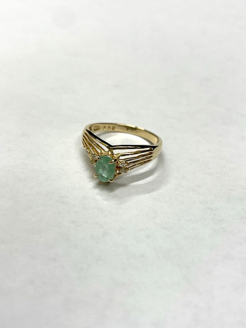 パライバトルマリン　k18リング