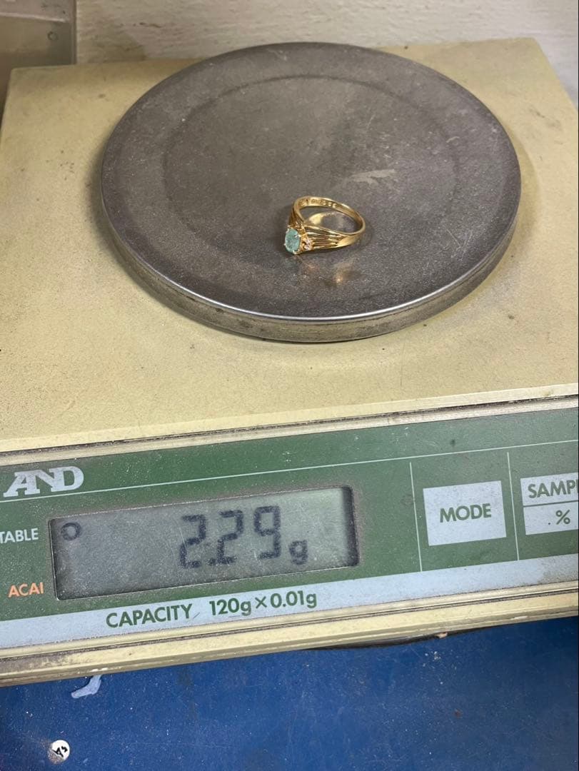 パライバトルマリン　k18リング