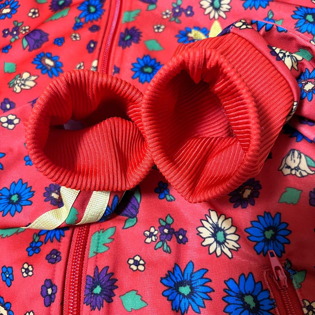 RODEO CROWNS adidasトラックジャケット オレンジ花柄　Sサイズ