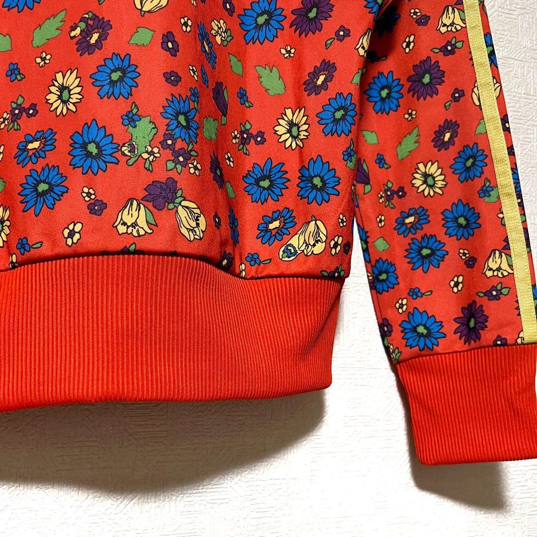 RODEO CROWNS adidasトラックジャケット オレンジ花柄　Sサイズ