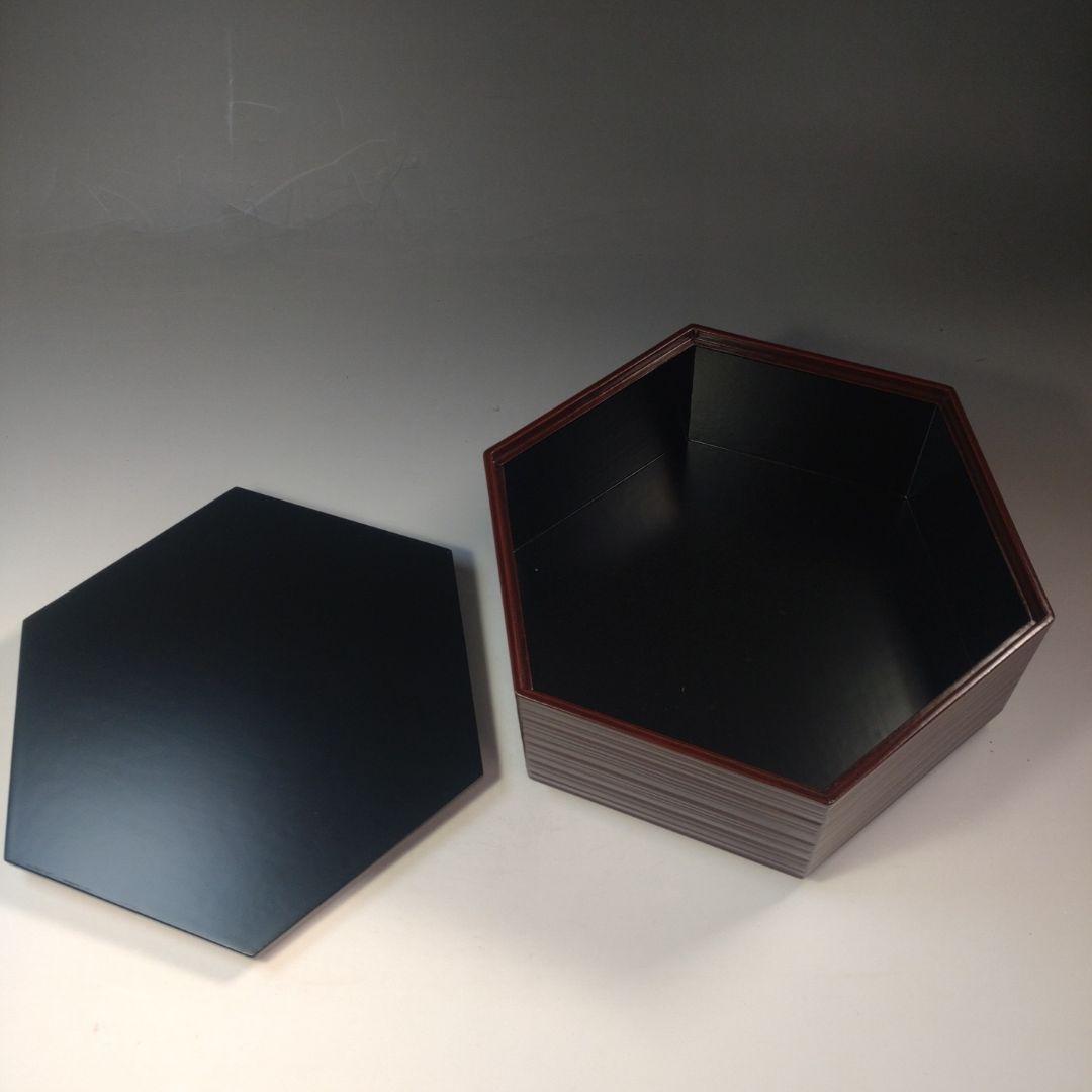 イ219 食籠『平安　上杉満樹造』『留塗片木目　食籠篭　共箱』漆塗　茶道具