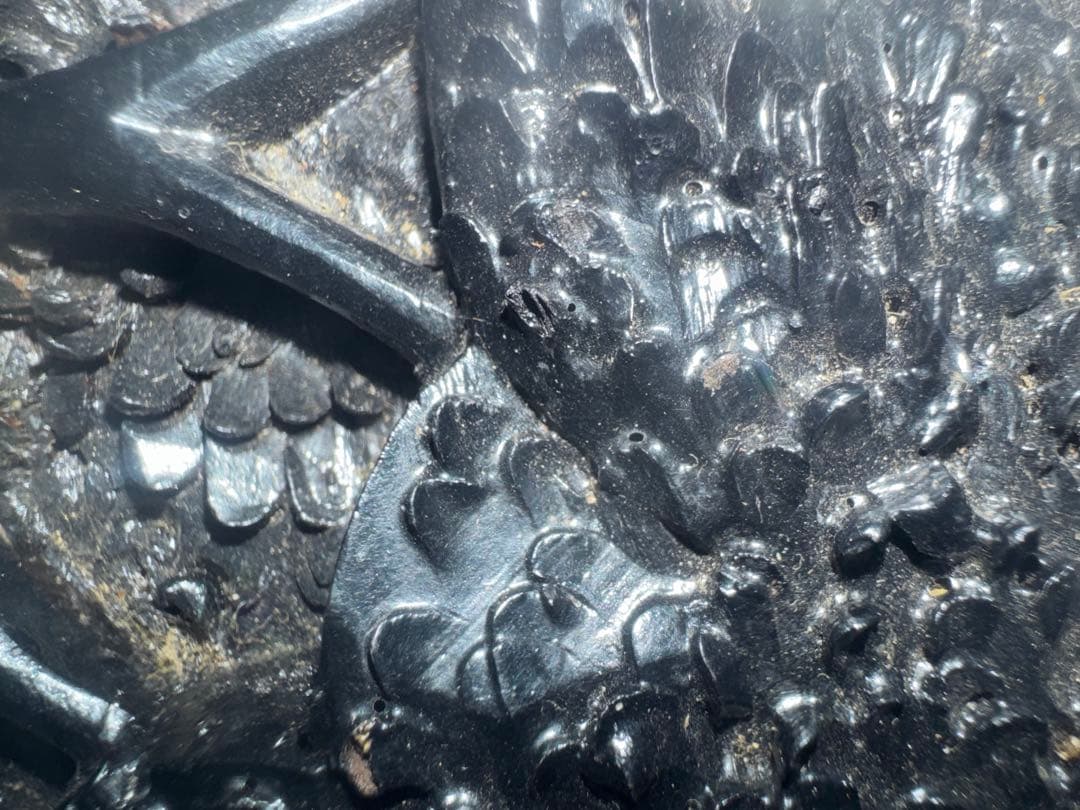 木彫 彫刻 ヴィンテージ ローテーブル 黒檀 センター リビング テーブル 座卓