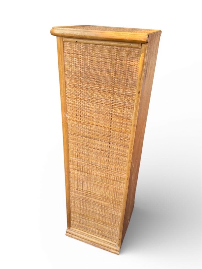 ビンテージ ラタン 7段チェスト 引き出し収納 籐家具