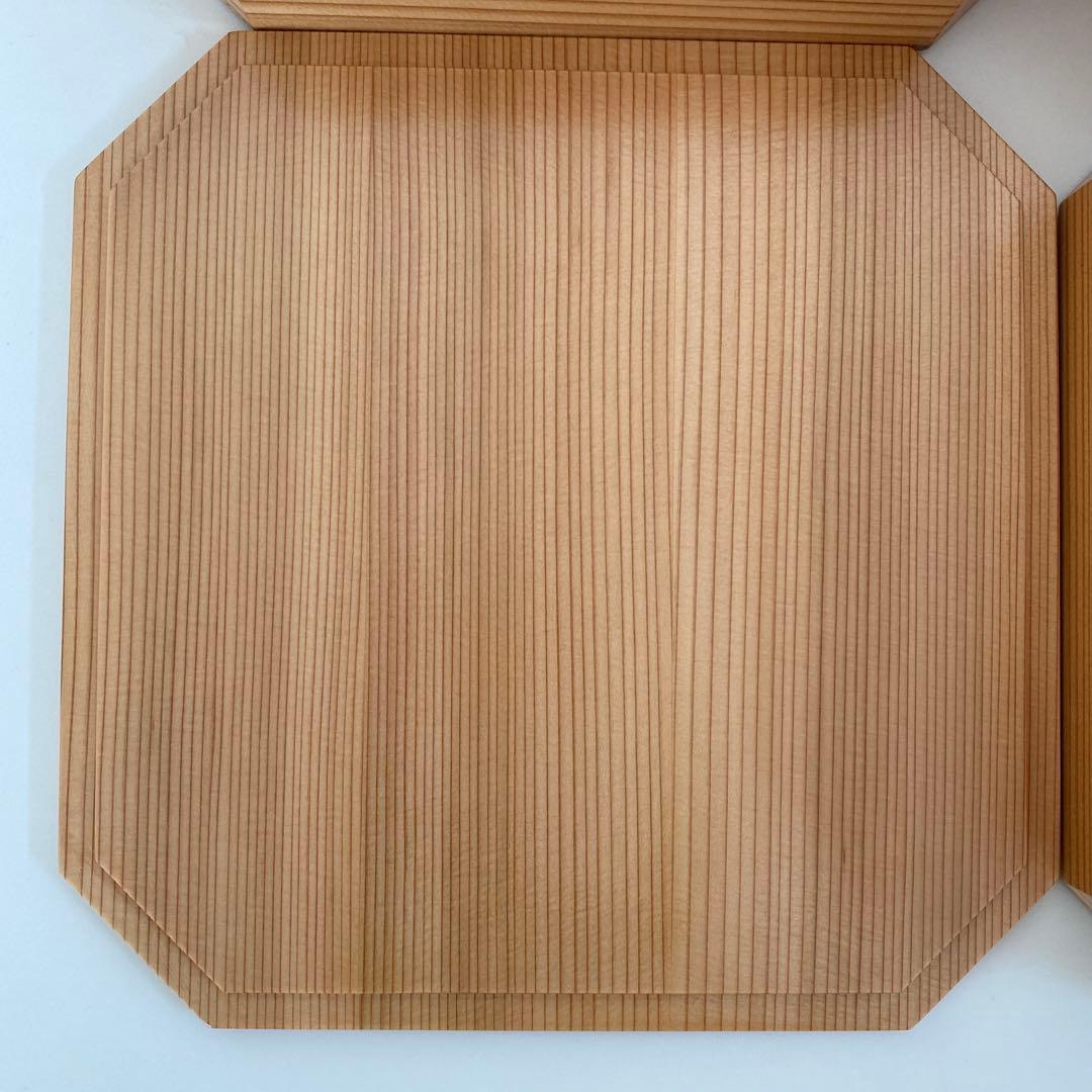 【未使用品】大館工芸社　秋田杉　隅切三段重 重箱 6.5寸