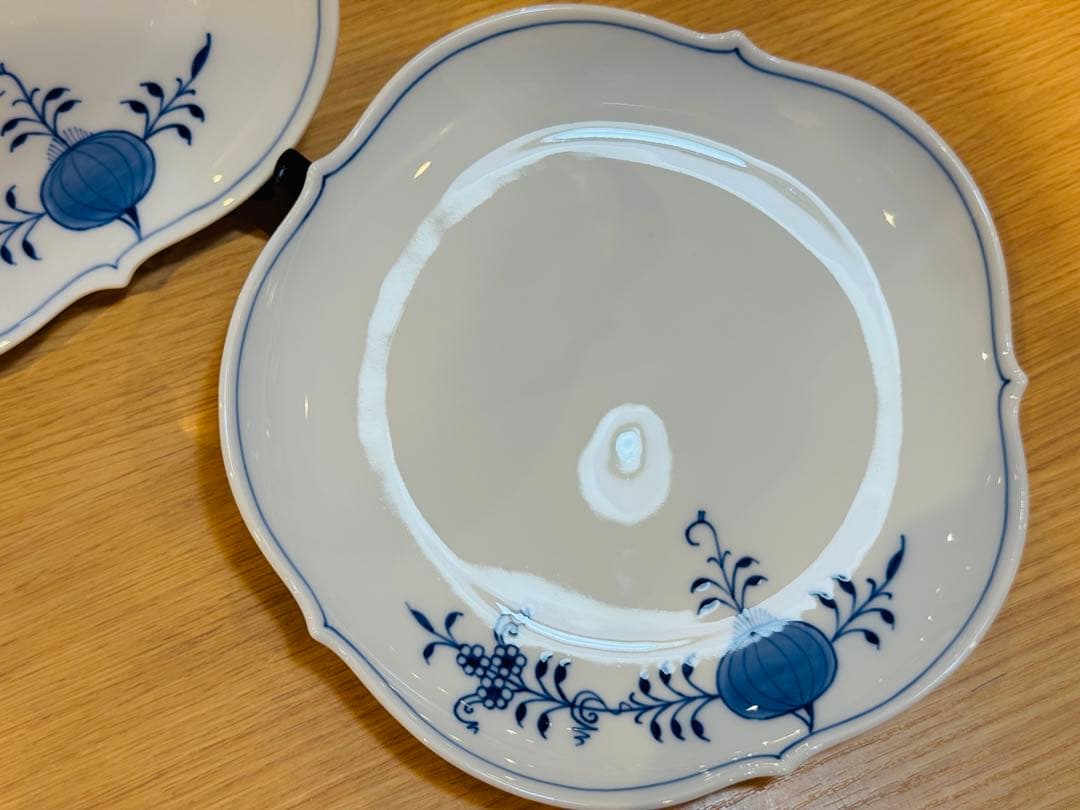 B8045【マイセン】ブルーオニオン スタイル ケーキ皿 2枚