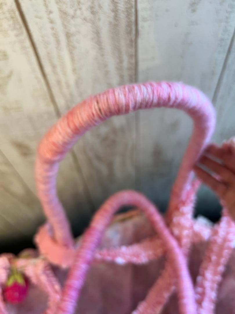 【わんこのキャリーバッグ】いちごモチーフのピンクキャリーバッグ