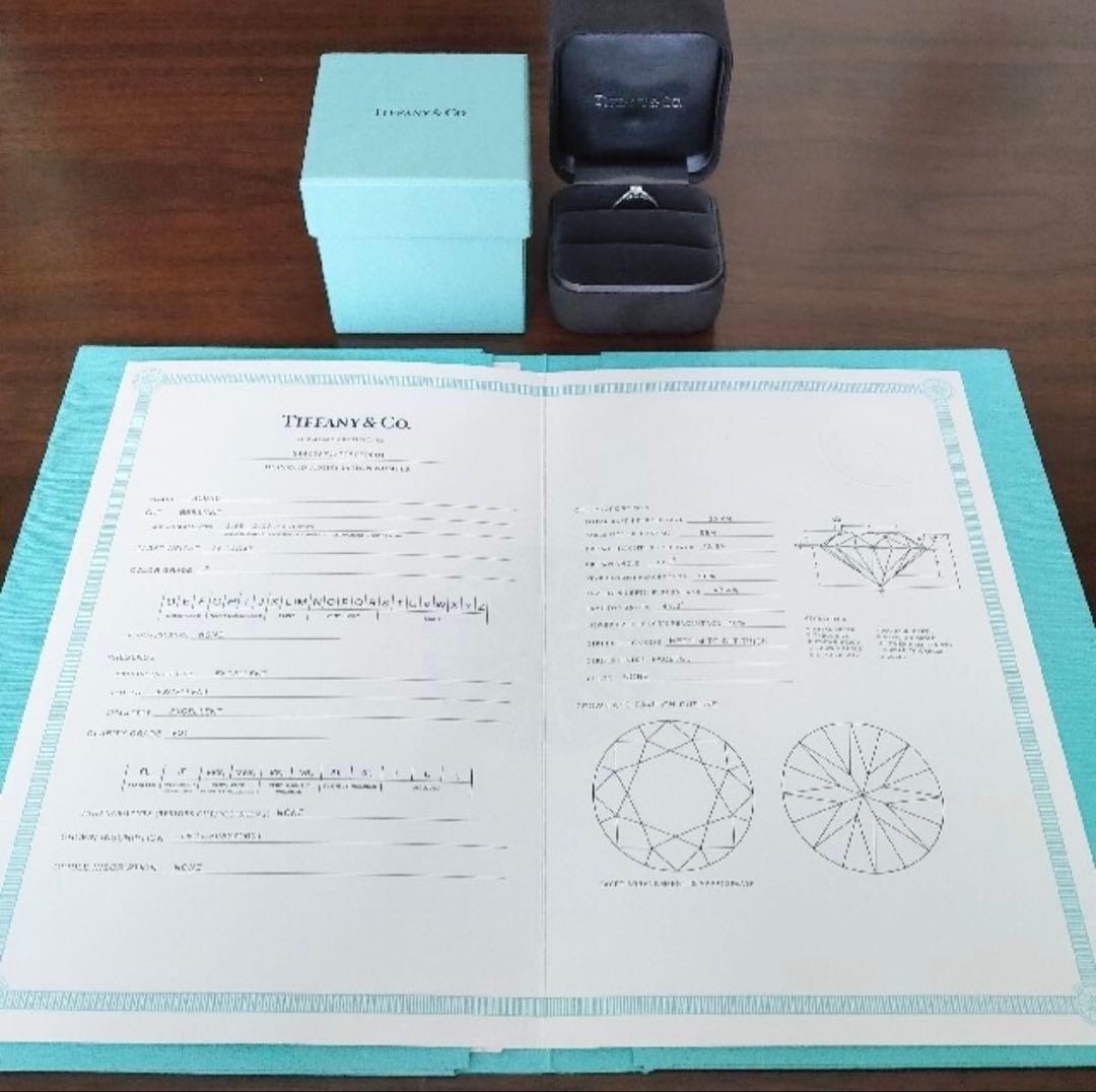 ティファニーハーモニーリング Pt950 0.22ct VS-1