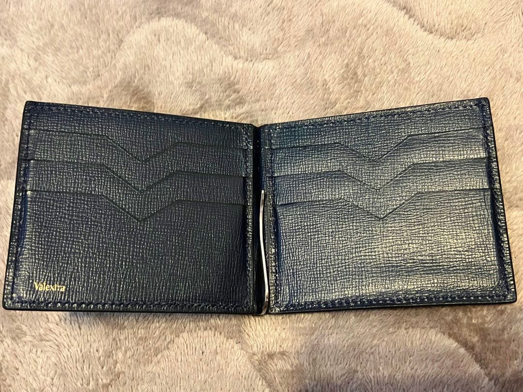 Valextra ネイビー マネークリップ