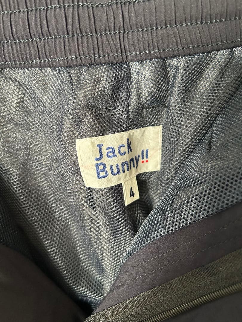 ジャックバニー 2way レインウエア上下セット ネイビー ホワイト4(M)中古