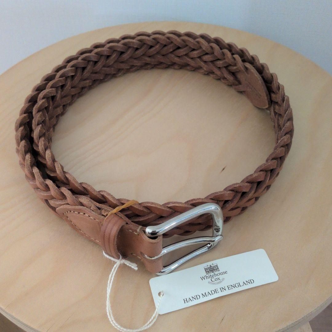 ま*ん様 Whitehouse Cox メッシュベルト1875 ブラウン 新品3