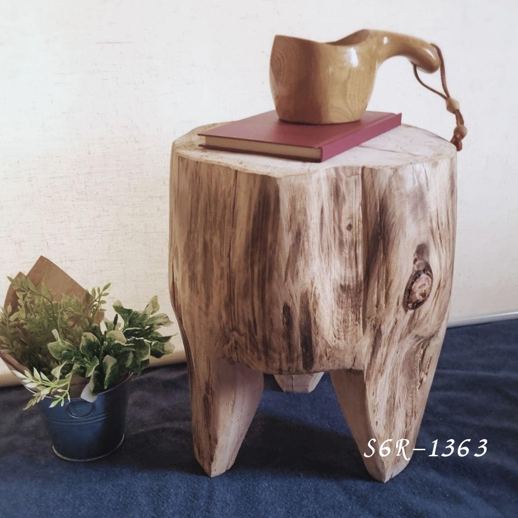 木こりの椅子 高さ35cm 切株テーブル・スツール ひのき 炙り