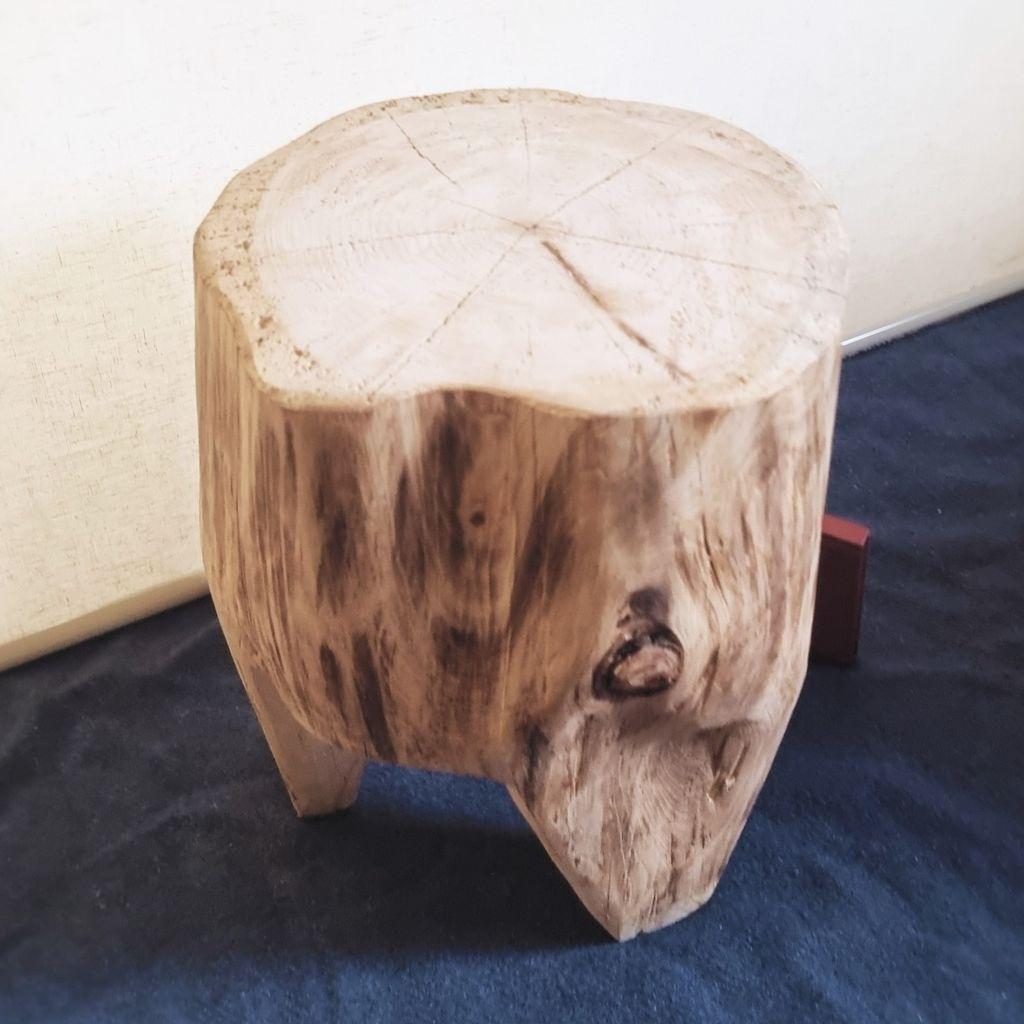 木こりの椅子 高さ35cm 切株テーブル・スツール ひのき 炙り