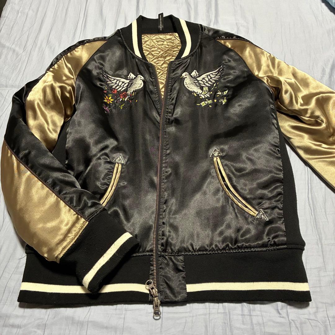 glamb グラム スカジャン 鳩 マリア 羊 サイズ3ブラック　スタジャン