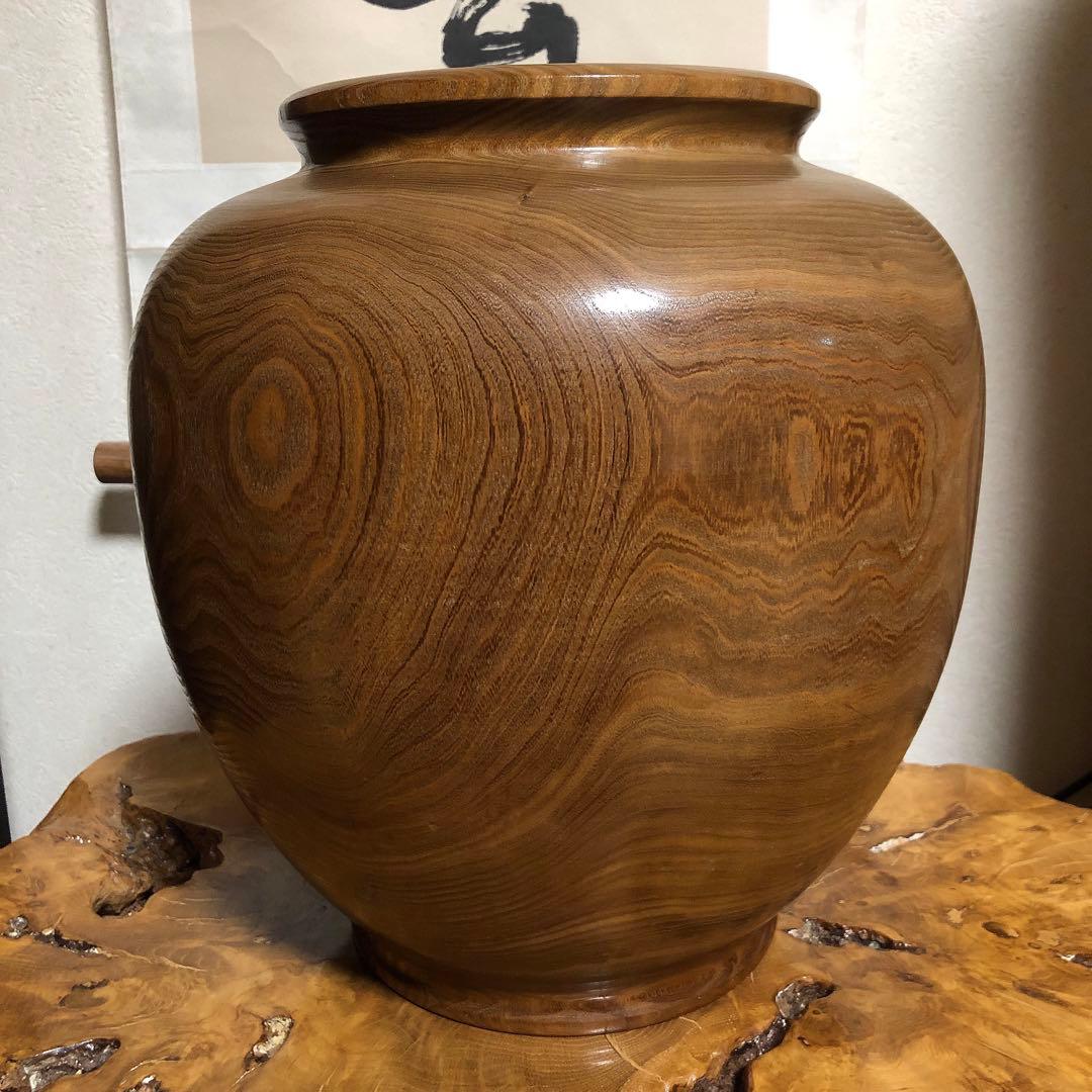 ＊コメント欄よりお値下げ＊ 天然木一点物【花器／壺】槐 ¥60,000