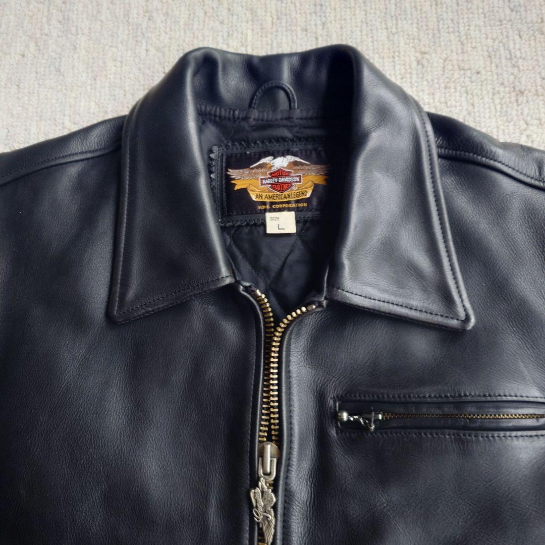 ハーレーダビッドソン黒レザージャケット Lサイズ