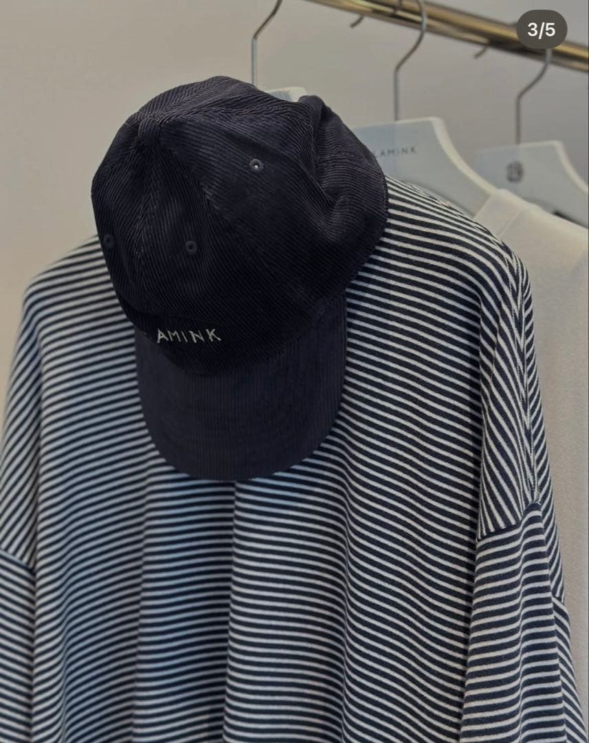 新品♡BLAMINK♡ネイビー♡コーデュロイ♡ベースボールキャップ