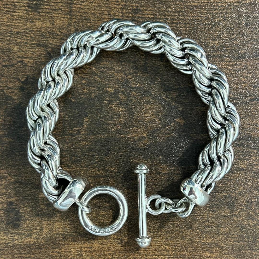 希少 メキシカンジュエリー ブレスレット ツイスト シルバー925 タスコ