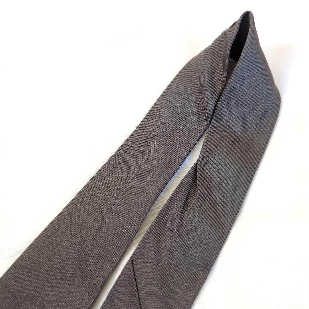 【イタリア製】フランコミヌッチ ネクタイ グレー 無地 ソリッド セッテピエゲ