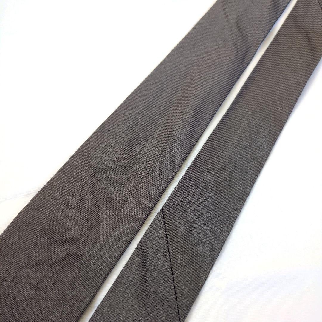 【イタリア製】フランコミヌッチ ネクタイ グレー 無地 ソリッド セッテピエゲ