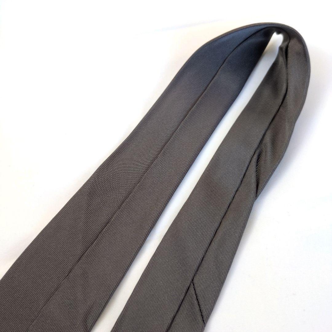 【イタリア製】フランコミヌッチ ネクタイ グレー 無地 ソリッド セッテピエゲ