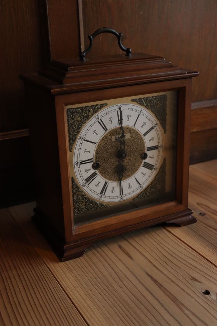 Hermle ヘルムレ 置時計 古時計  機械式 手巻き 南ドイツ ヴィンテージ