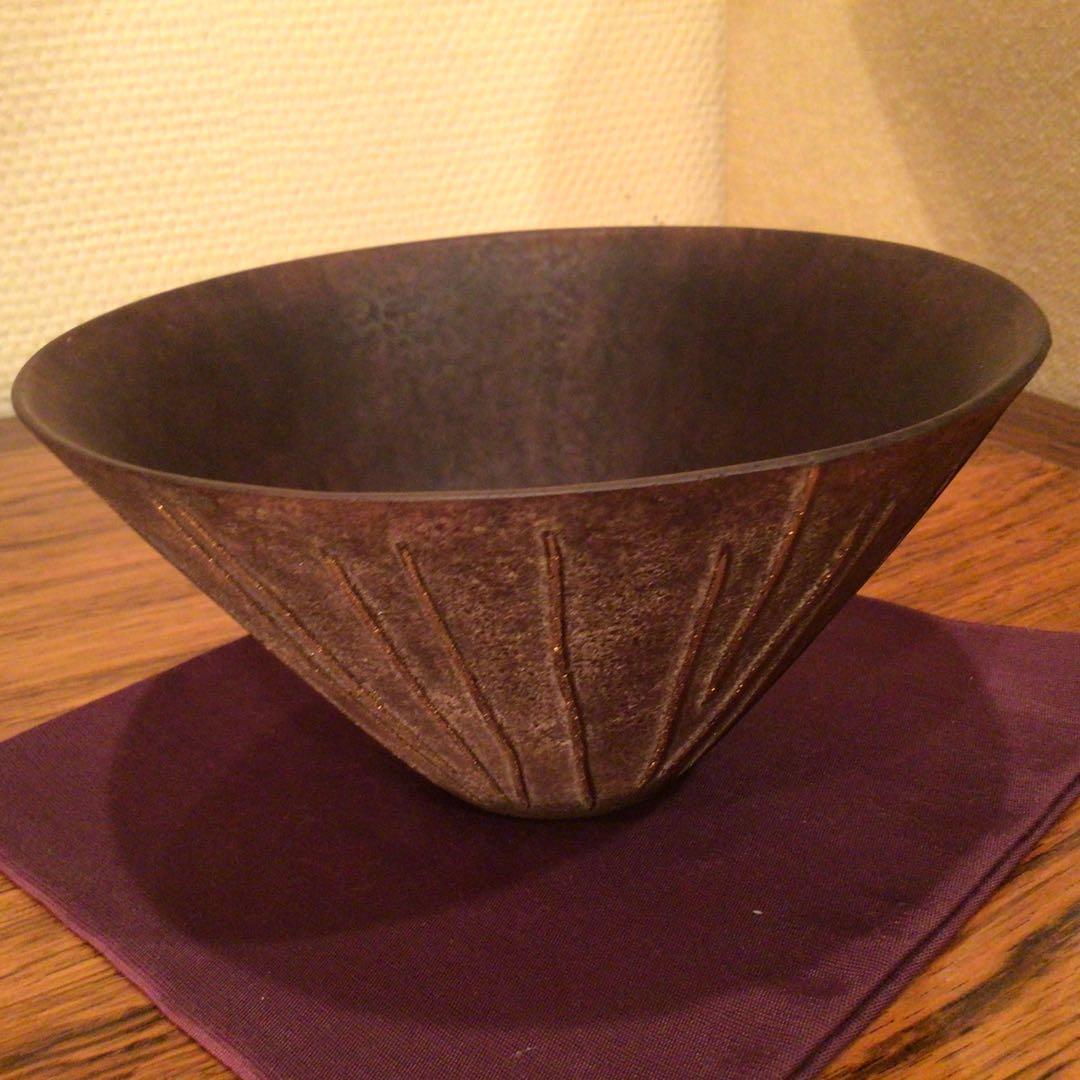 大室桃生さん　パート・ド・ヴェール　ガラスボウル　最高傑作