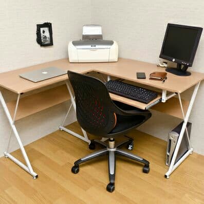 値下げ☆21384円→12000円！最安値　コーナーPCデスクセット