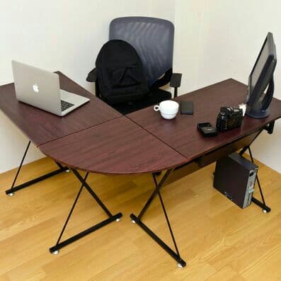 値下げ☆21384円→12000円！最安値　コーナーPCデスクセット