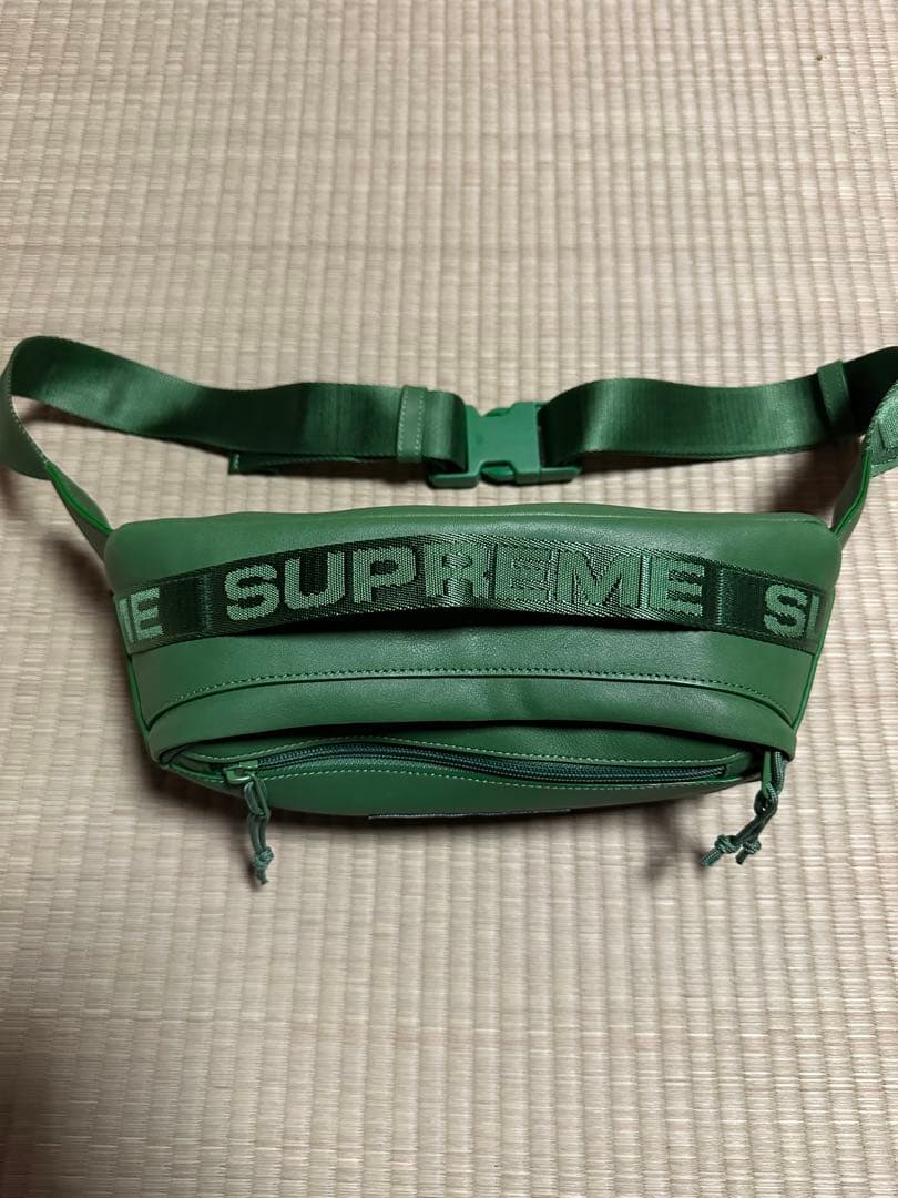 Supreme 24AW Leather Waist Bag グリーン
