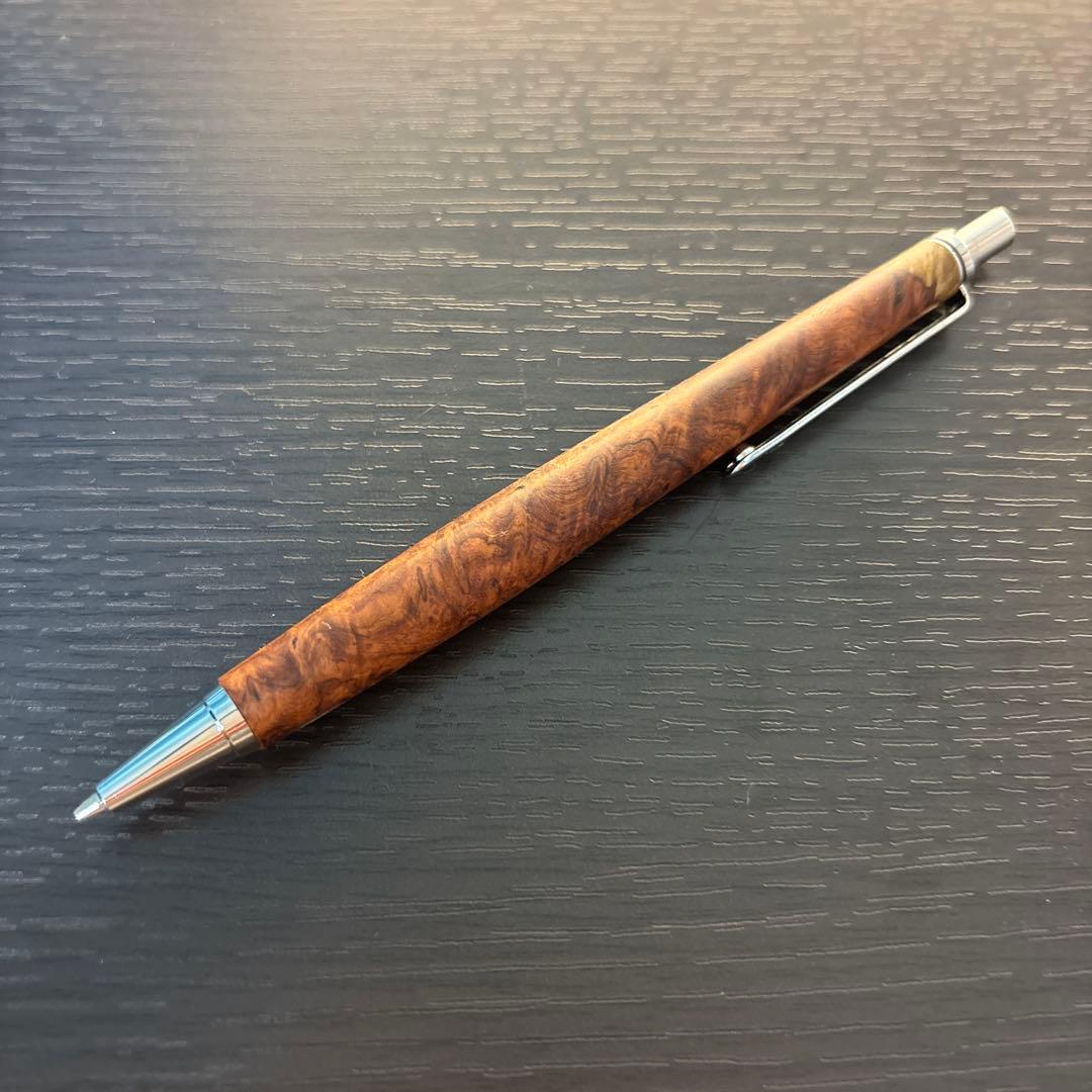 工房楔　シャープペンシル　花梨瘤（一部紅白）
