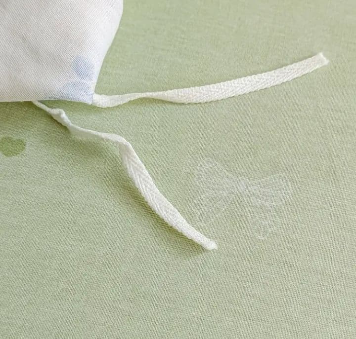 新品★綿100%ブルーすみれ花束とリボンのシングル布団カバーと枕カバー３点セット