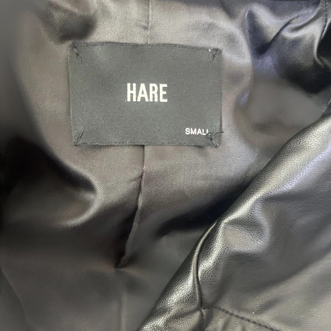 HARE ハレ レザー切り替え トレンチコート ブラック S 美品