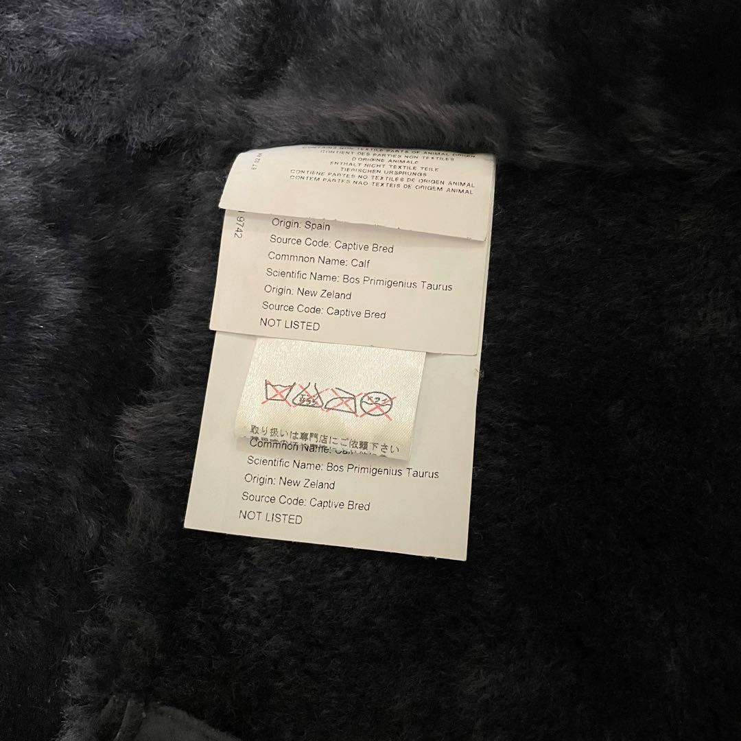 ETRO エトロ ムートン コート ペイズリー裏地 48 羊革 牛革