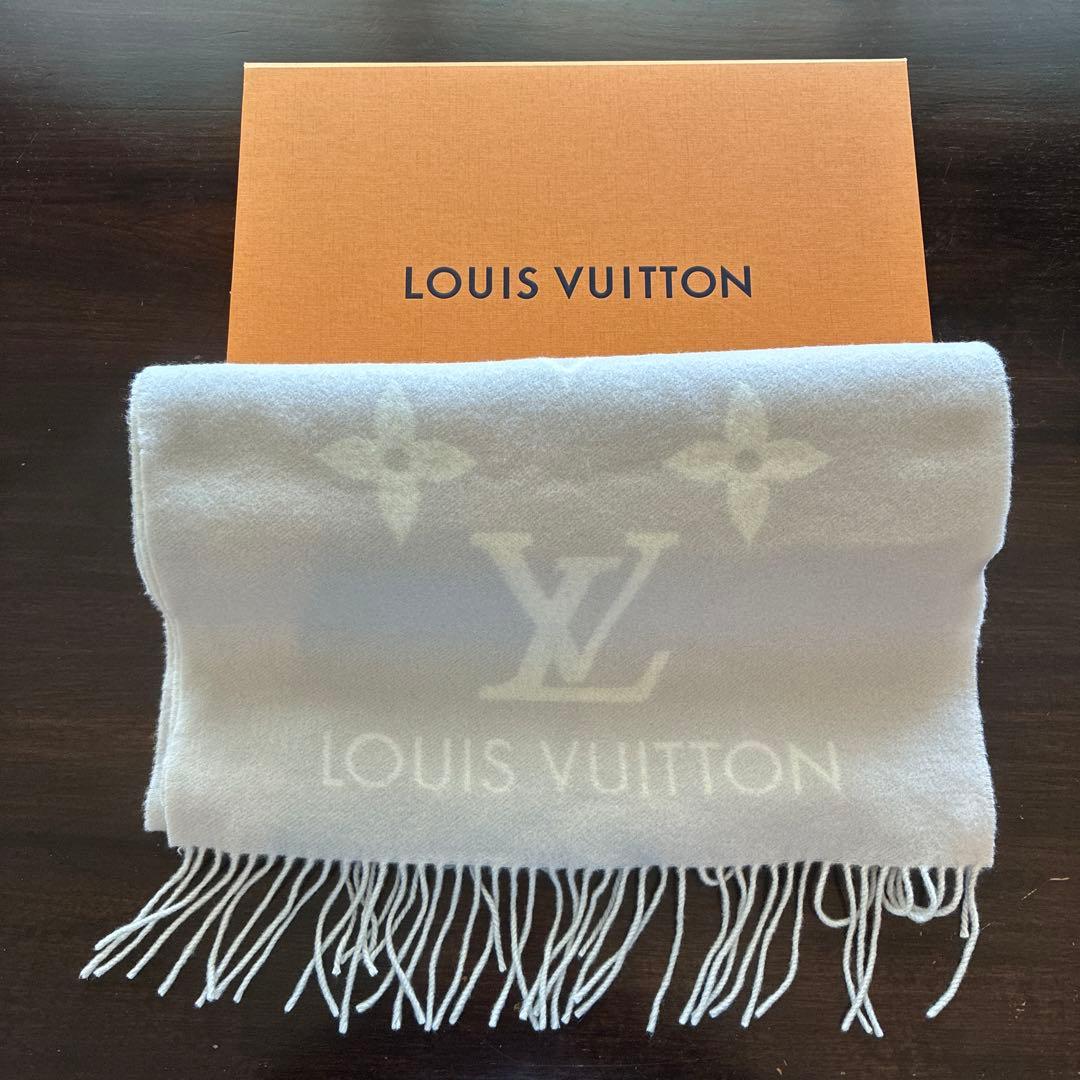 LOUIS VUITTON カシミヤマフラー ホワイト