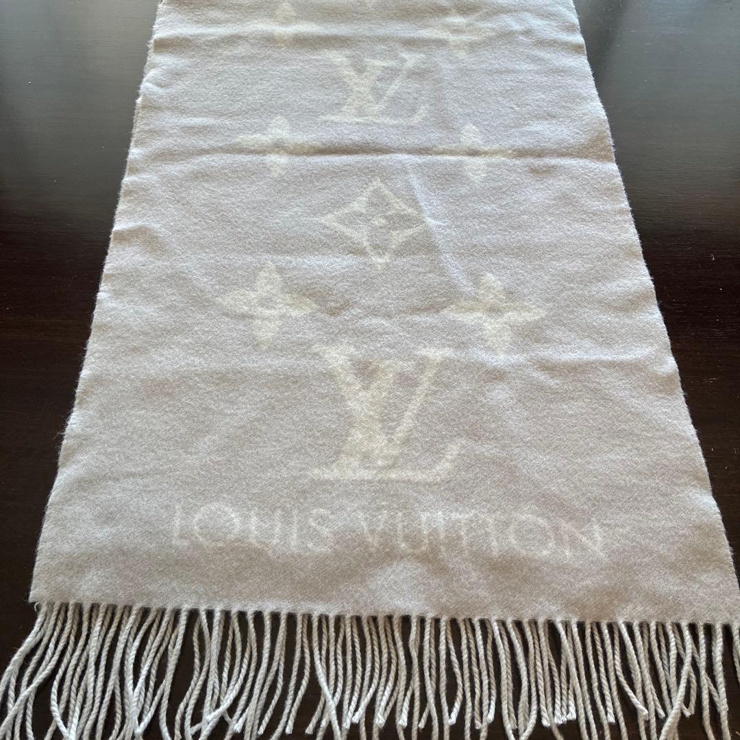 LOUIS VUITTON カシミヤマフラー ホワイト