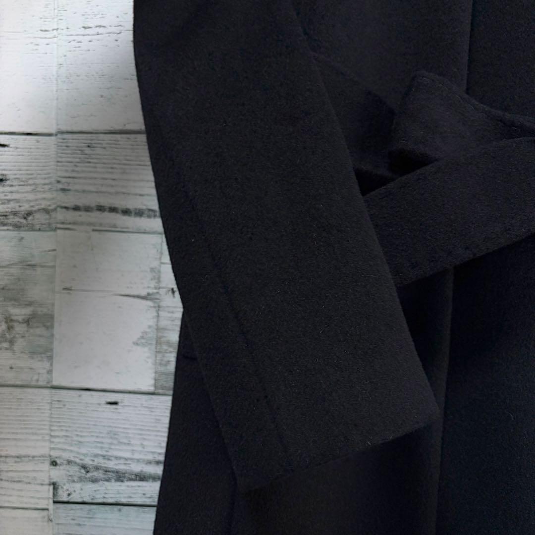 ☆美品☆ アナイ　アンゴラロングコート　ブルーフォックスファー襟　ベルト付き