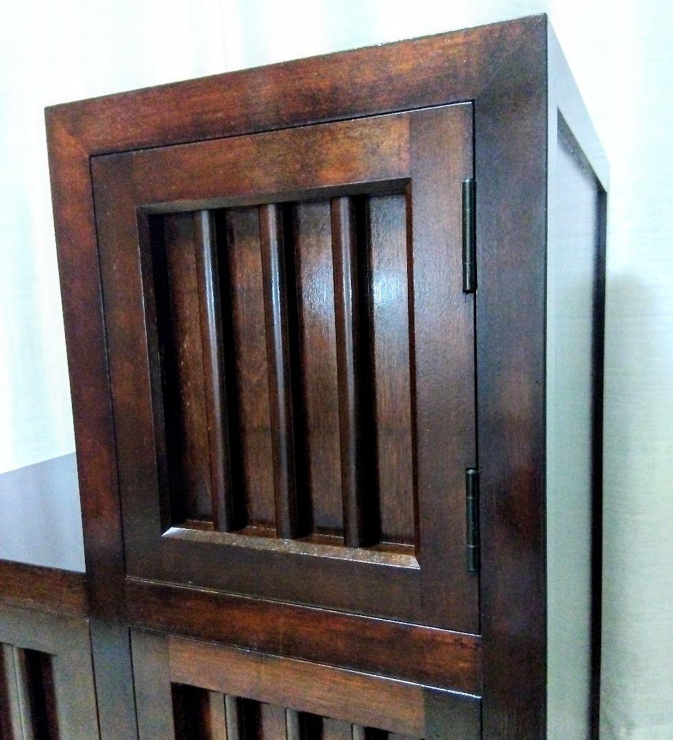 【松本民芸家具】階段箪笥　ミズメザクラ無垢材　職人彫り込みサイン　時代箪笥