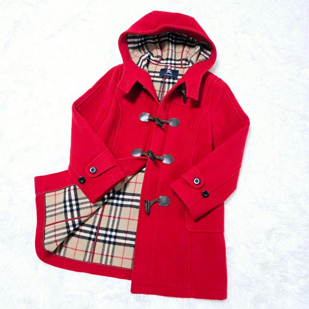 かえち様✨ バーバリー ロンドン ノバチェック ダッフルコート 赤