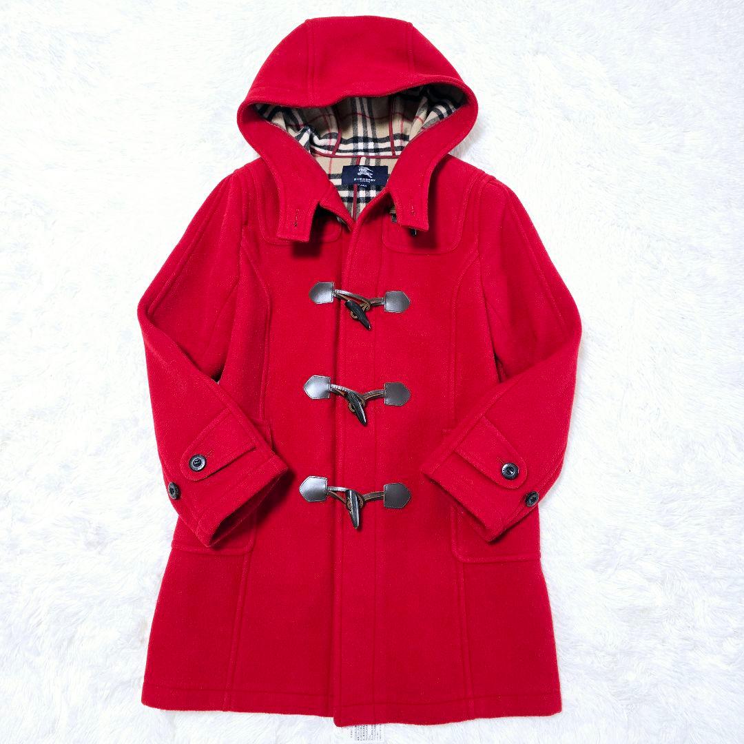 かえち様✨ バーバリー ロンドン ノバチェック ダッフルコート 赤