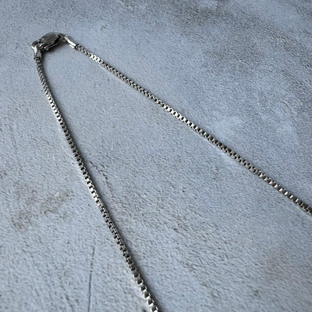 ヴィンテージ ブロックチェーンリンクネックレス シルバー925 メキシコ製