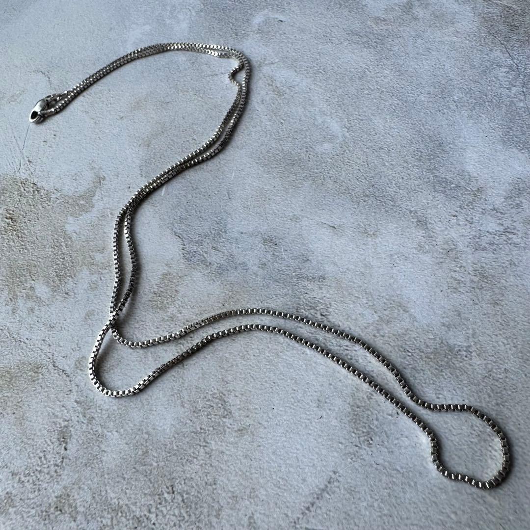 ヴィンテージ ブロックチェーンリンクネックレス シルバー925 メキシコ製