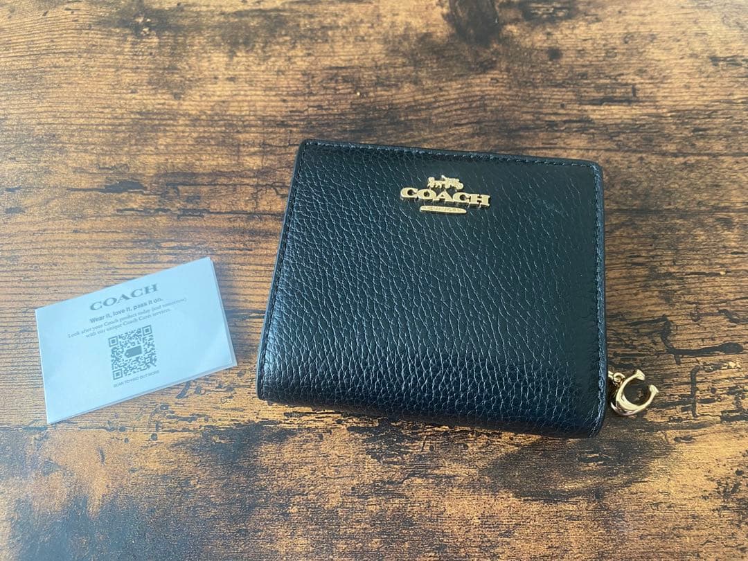 【最終値下げ】 coach スナップウォレット　ブラック　財布　コーチ